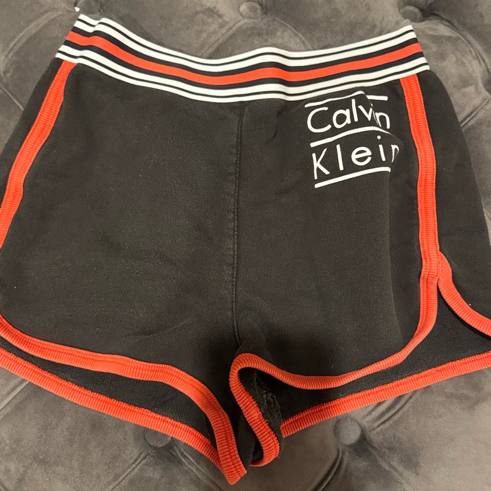 Calvin Klein Black Shorts with Red Trim